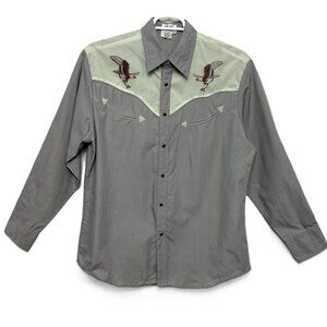 Bravo Rodeo Cowboy Shirt Western Pearl Snaps Embroidered Eagles Vintage NWT